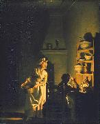 pehr hillestrom Testing Eggs. Interior of a Kitchen oil on canvas